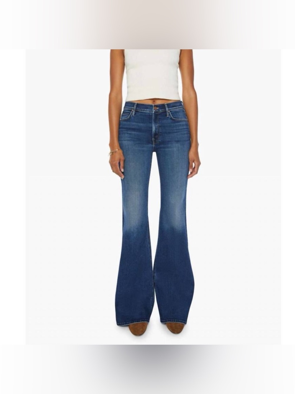 Mother The Doozy Flare Jeans in Uncharted Waters 25 - Picture 13 of 13